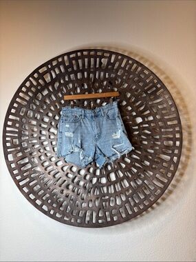 💙 JBD Light Blue Distressed Denim Shorts Women’s Large Stretch 10" Rise💙